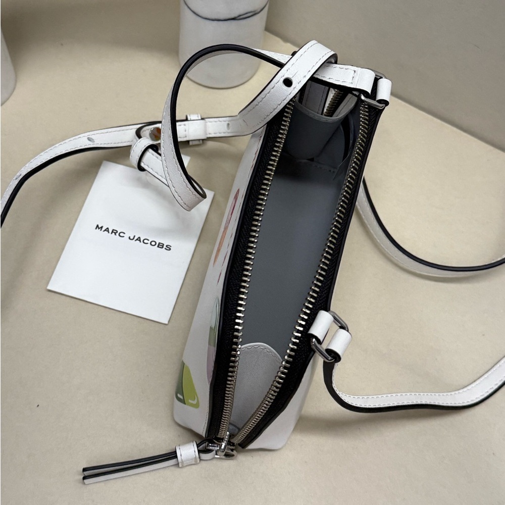 (new+tag) Marc Jacobs RARE small crossbody white leather fit large iphone - Picture 7 of 16